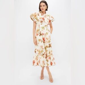 Tuckernuck Cream Floral Midi Dress